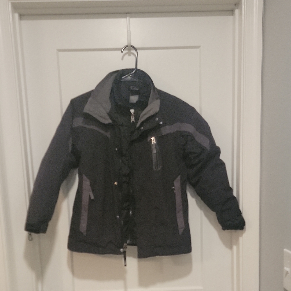 The North Face Black and Gray Kids Performance Jacket